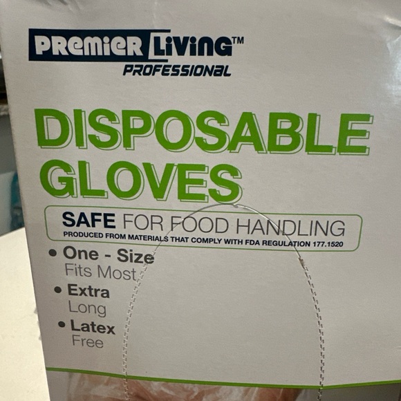 1000 Disposable Food Prep Gloves Plastic Food Safe Latex Free One Size Fits NIB! - Picture 3 of 4